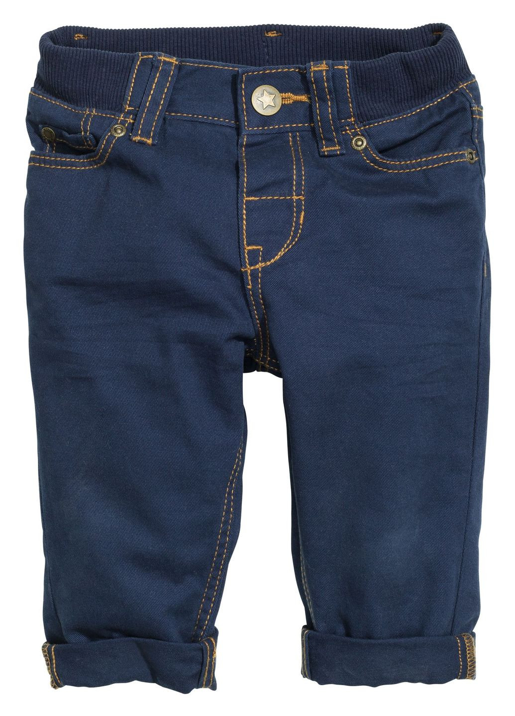 Темно-синие повседневный летние брюки H&M