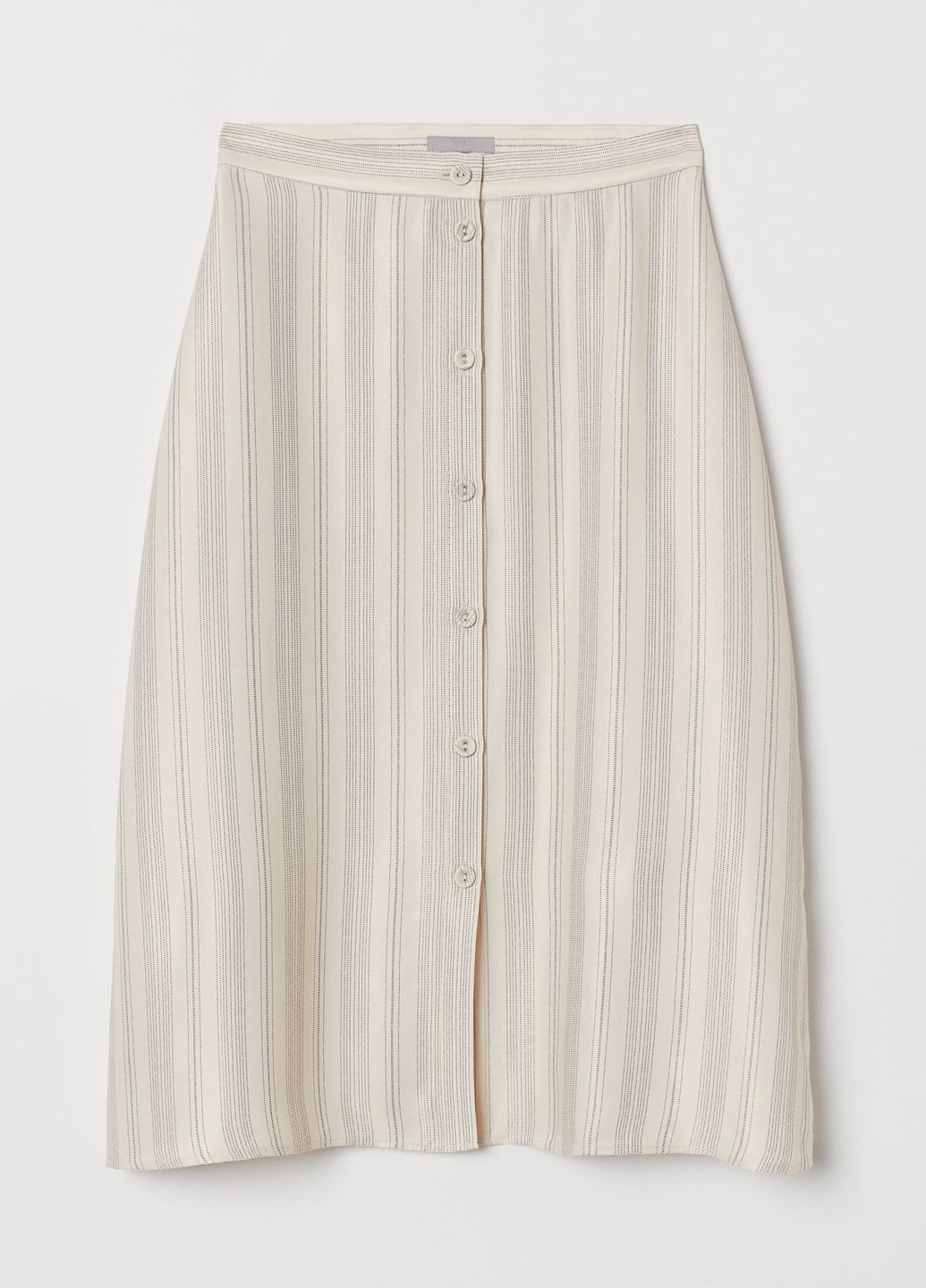Светло-бежевая повседневный в полоску юбка H&M