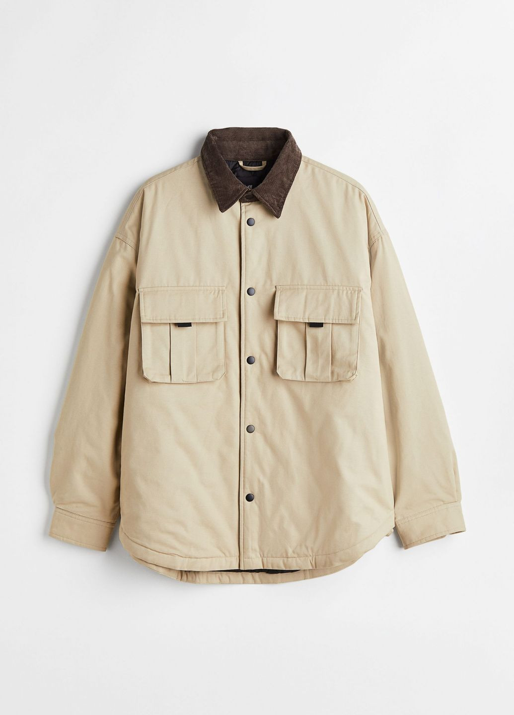 Світло-бежева демісезонна куртка-сорочка H&M