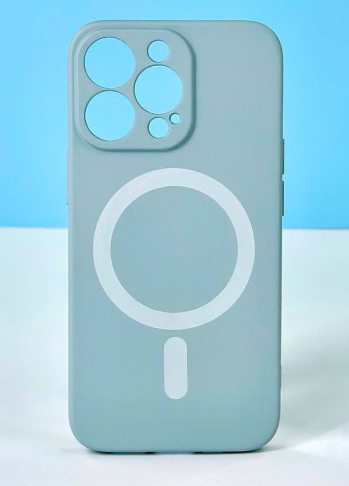 Силіконовий чохол з MagSafe для iPhone 11 Pro Сіро-голубий Epik (274074418)