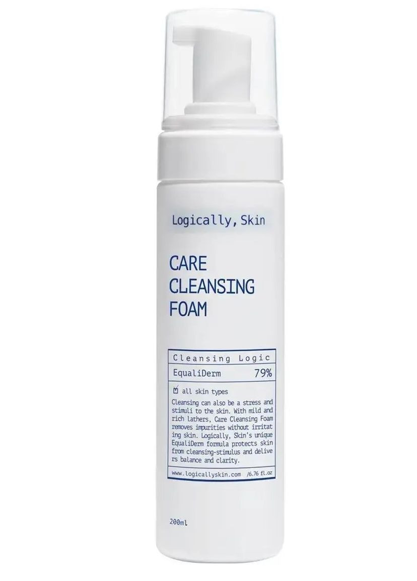 М’яка очищувальна пінка для вмивання Care Cleansing Foam, 200 ml Logically, Skin (274275342)
