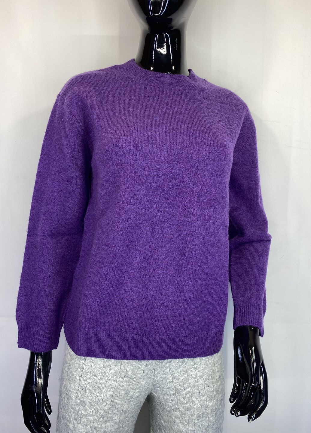 Фиолетовый зимний свитер джемпер Indiska