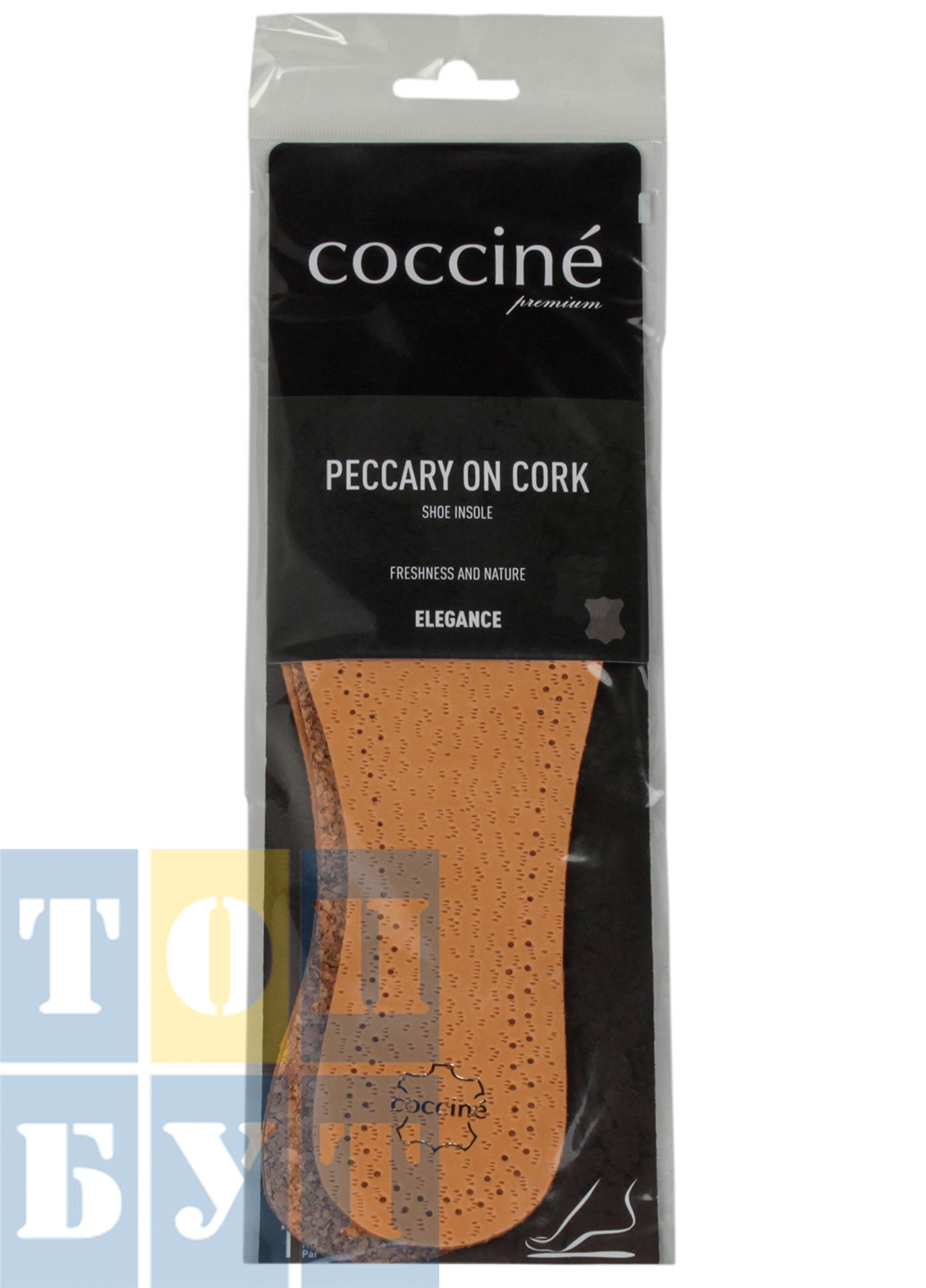 Стельки для обуви 35/36 Peccary on Cork 665-50 Coccine (274376042)