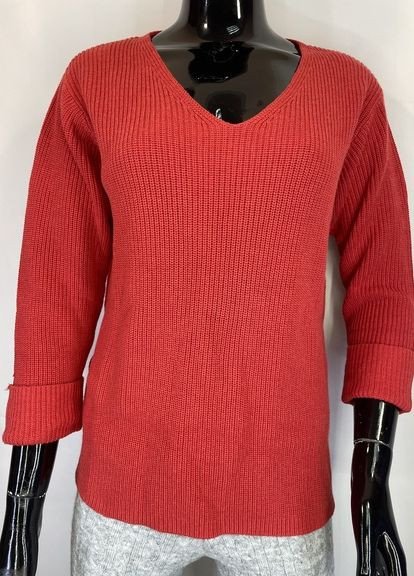Красный демисезонный свитер пуловер Indiska