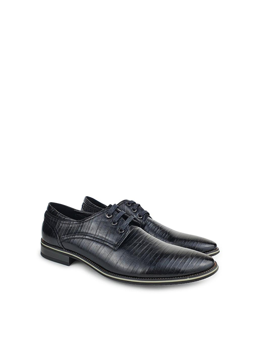 Черные повседневные туфли мужские классические весна осень черные искусственная кожа,flymo,fbj886-68чернкт,39 Fashion