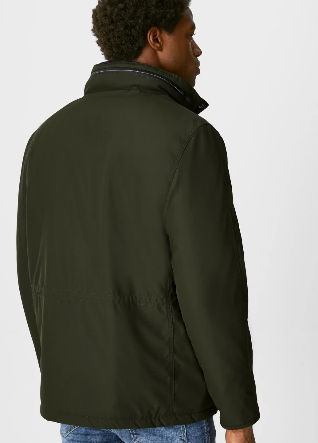 Оливкова (хакі) демісезонна куртка зі стьобаною підкладкою C&A