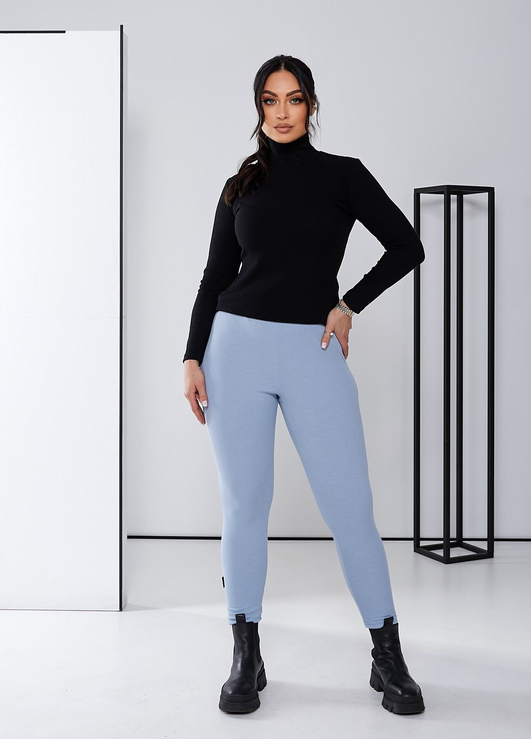 Утепленные лосины с начесом из ткани Рубчик Tailer (274376316)