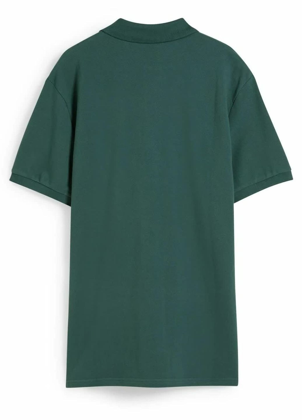 Зеленая футболка-поло из хлопка для мужчин C&A однотонная