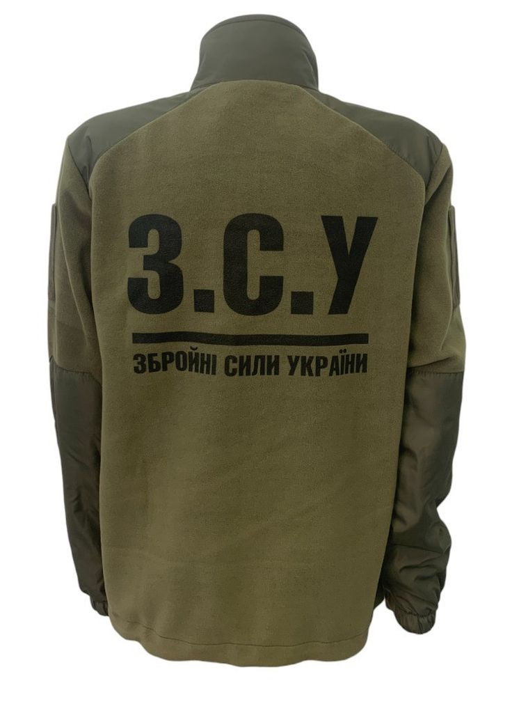 Кофта Tactic4Profi флис хаки на молнии с планкой с принтом ЗСУ р. 2XL (52) 4PROFI (274401704)