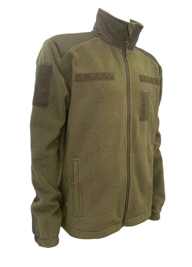 Кофта Tactic4Profi флис хаки на молнии с планкой с принтом ЗСУ р. 2XL (52) 4PROFI (274401704)