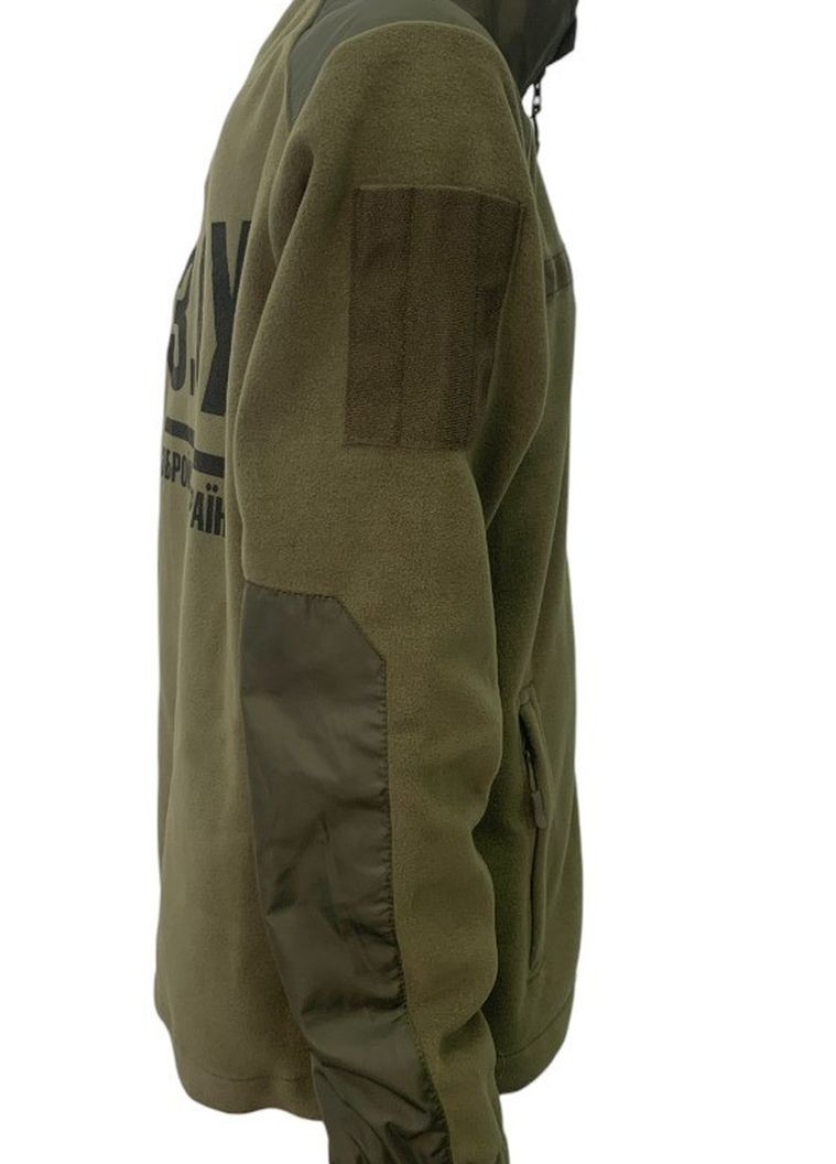 Кофта Tactic4Profi флис хаки на молнии с планкой с принтом ЗСУ р. 2XL (52) 4PROFI (274401704)