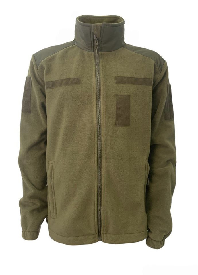 Кофта Tactic4Profi флис хаки на молнии с планкой с принтом ЗСУ р. 2XL (52) 4PROFI (274401704)