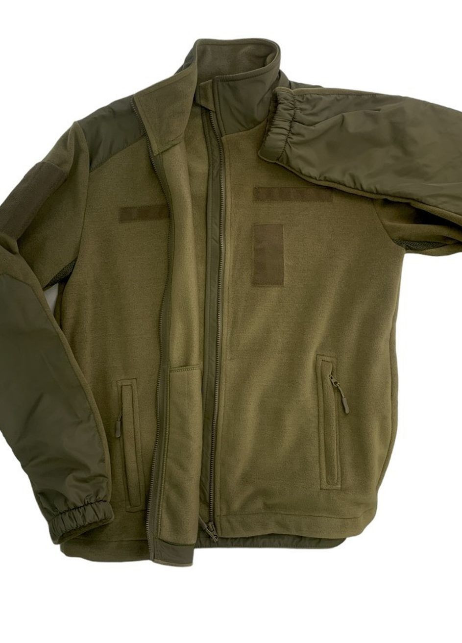 Кофта Tactic4Profi флис хаки на молнии с планкой с принтом ЗСУ р. 2XL (52) 4PROFI (274401704)