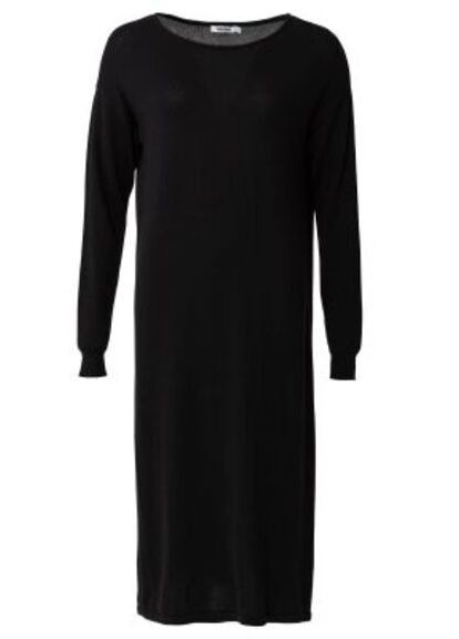 Черное кэжуал платье платье-свитшот Indiska однотонное