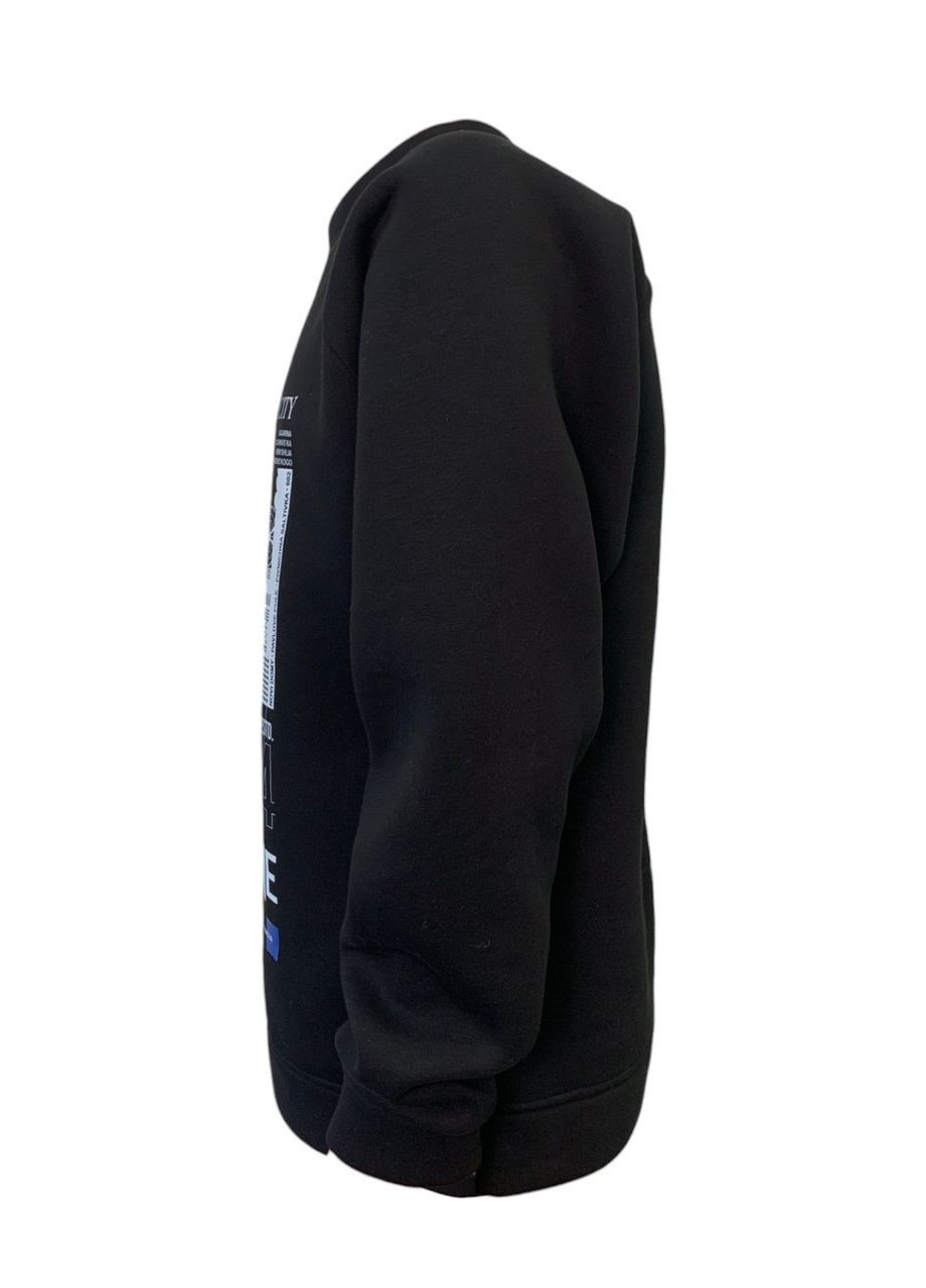 Черный свитшот муж. рокки трехнитка с начесом черный с принтом харьков р.2xl 4PROFI (275096542)