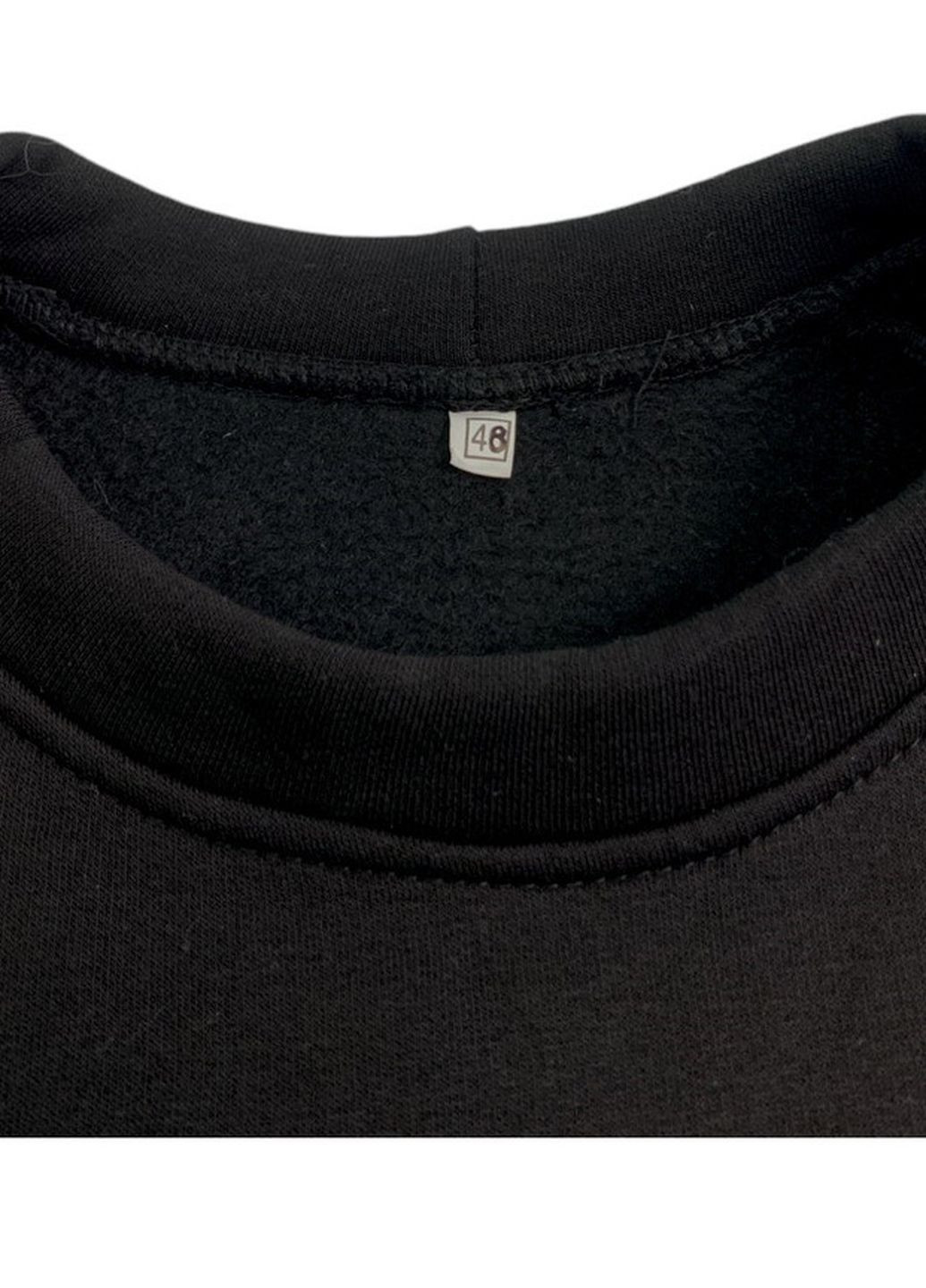 Черный свитшот муж. рокки трехнитка с начесом черный с принтом харьков р.2xl 4PROFI (275096542)