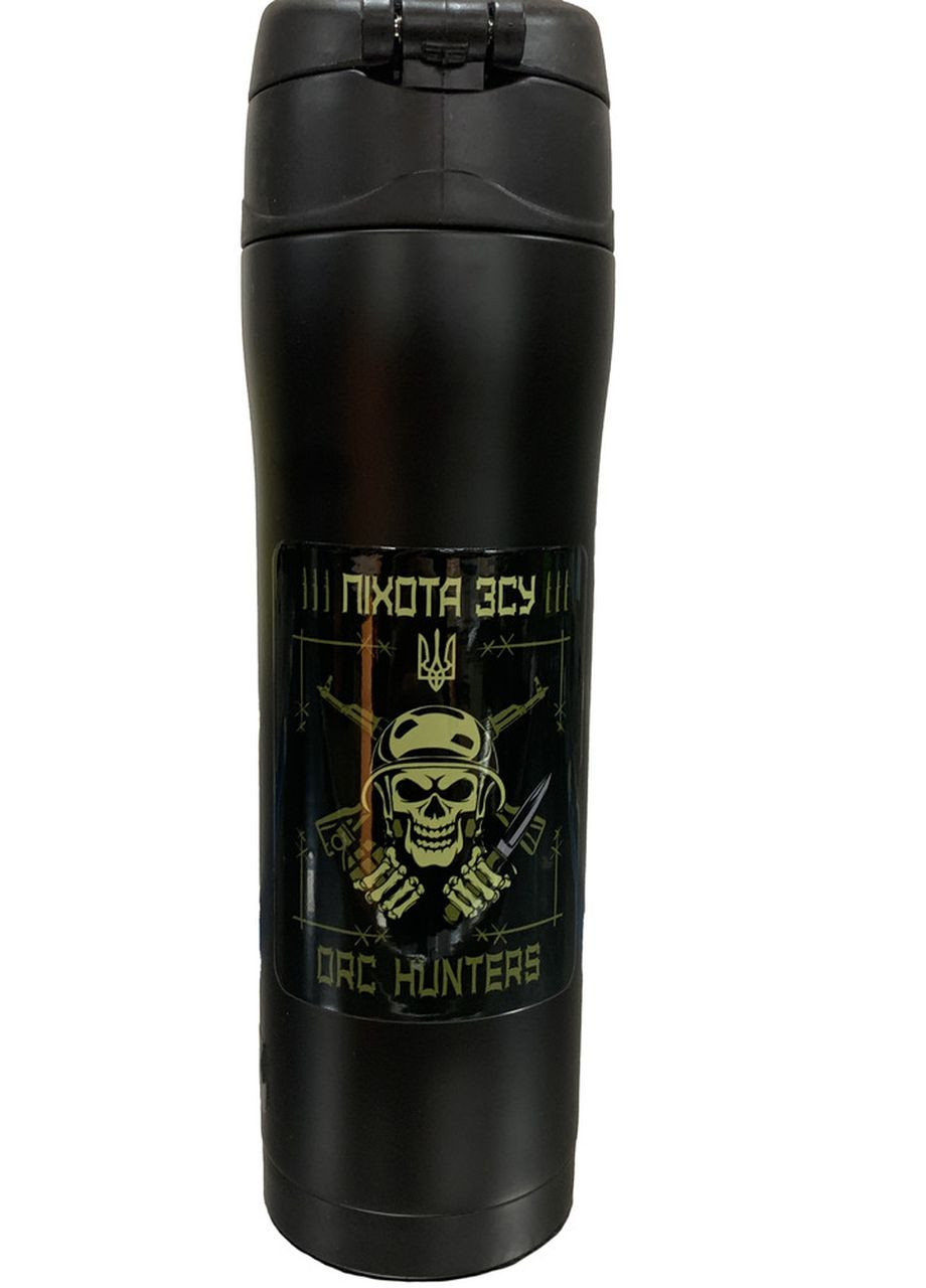 Термокружка чорна з малюнком Піхота ЗСУ 0,45 л 4PROFI (275096543)