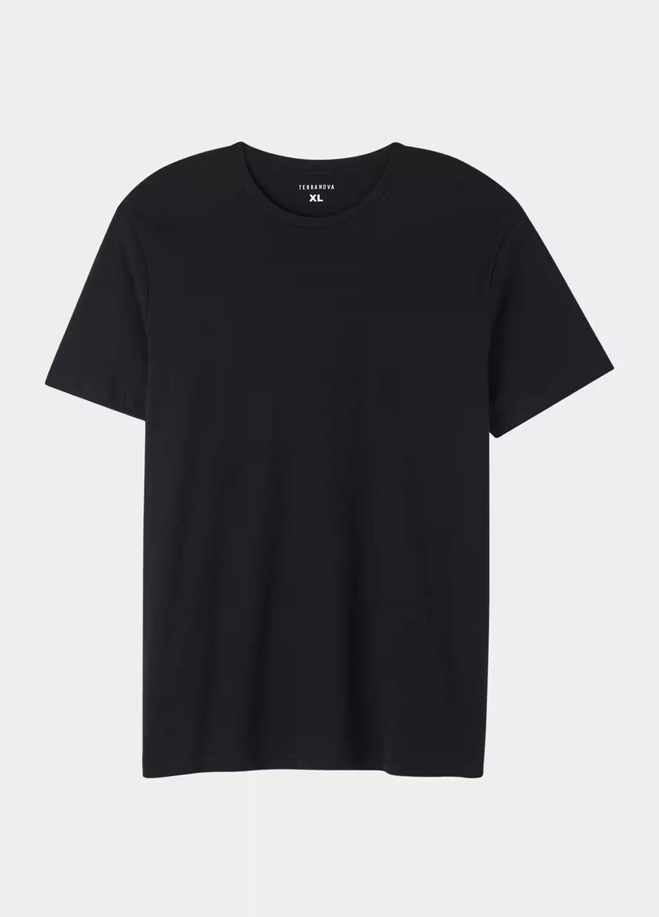 Чорна футболка чол Terranova