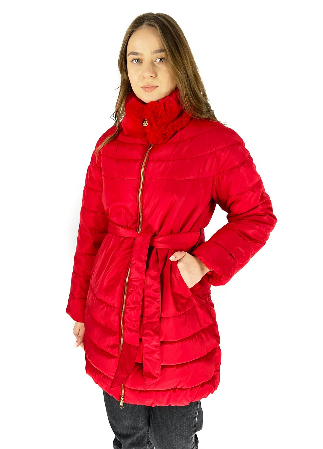 Красная демисезонная куртка Shangyujie