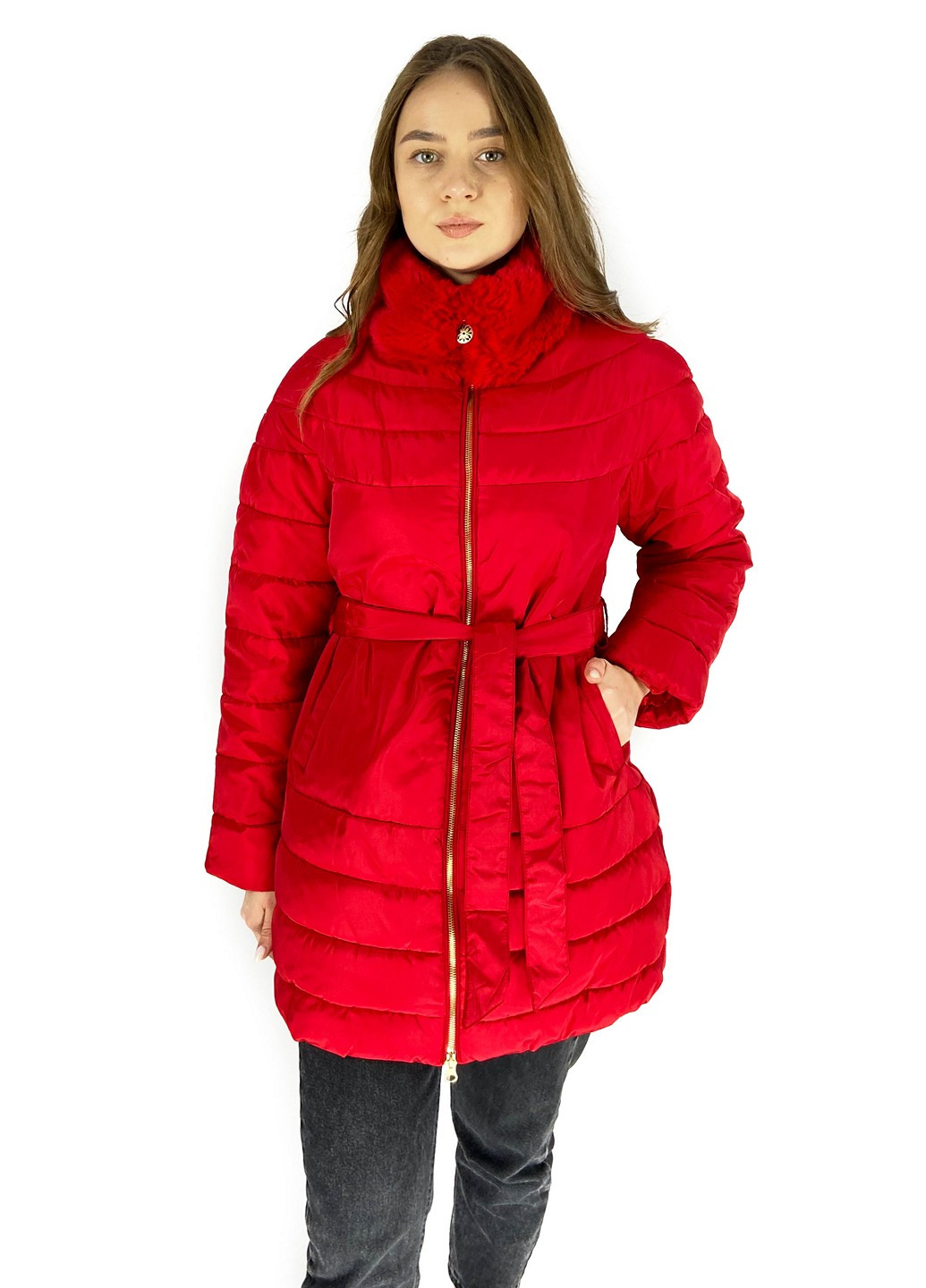 Червона демісезонна куртка Shangyujie