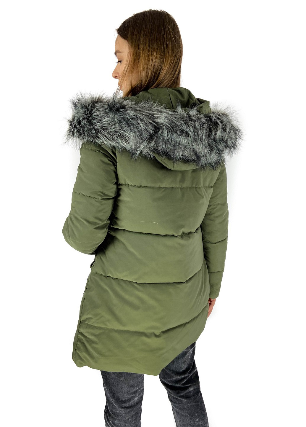 Оливковая (хаки) зимняя куртка M.S.TaiL