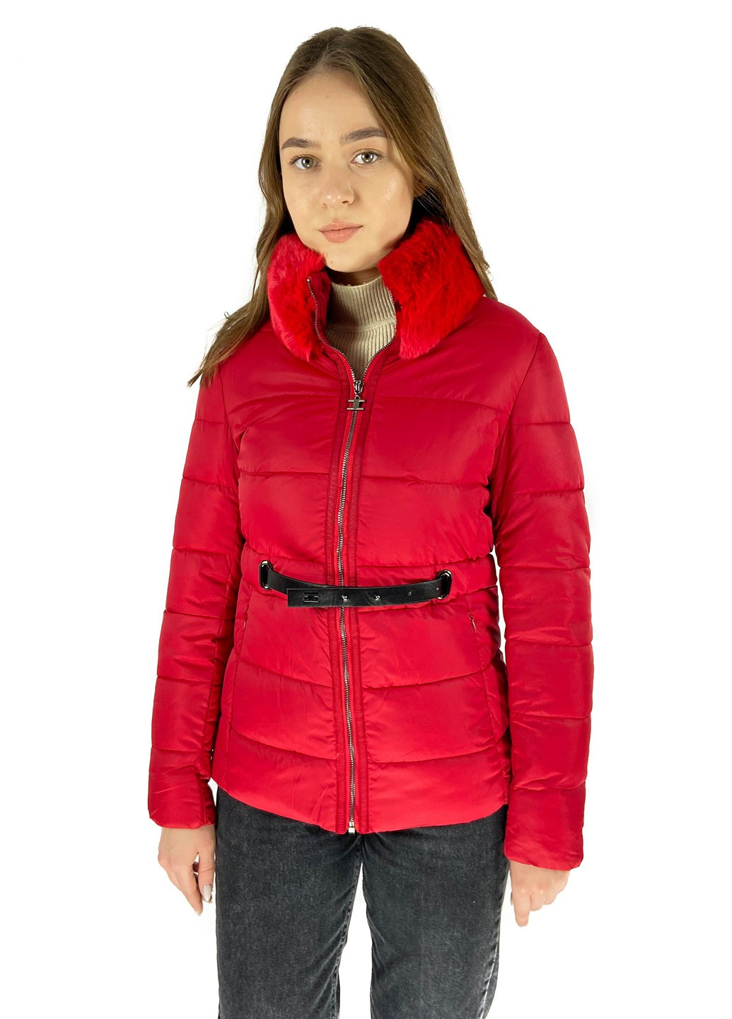 Красная демисезонная куртка Shangyujie