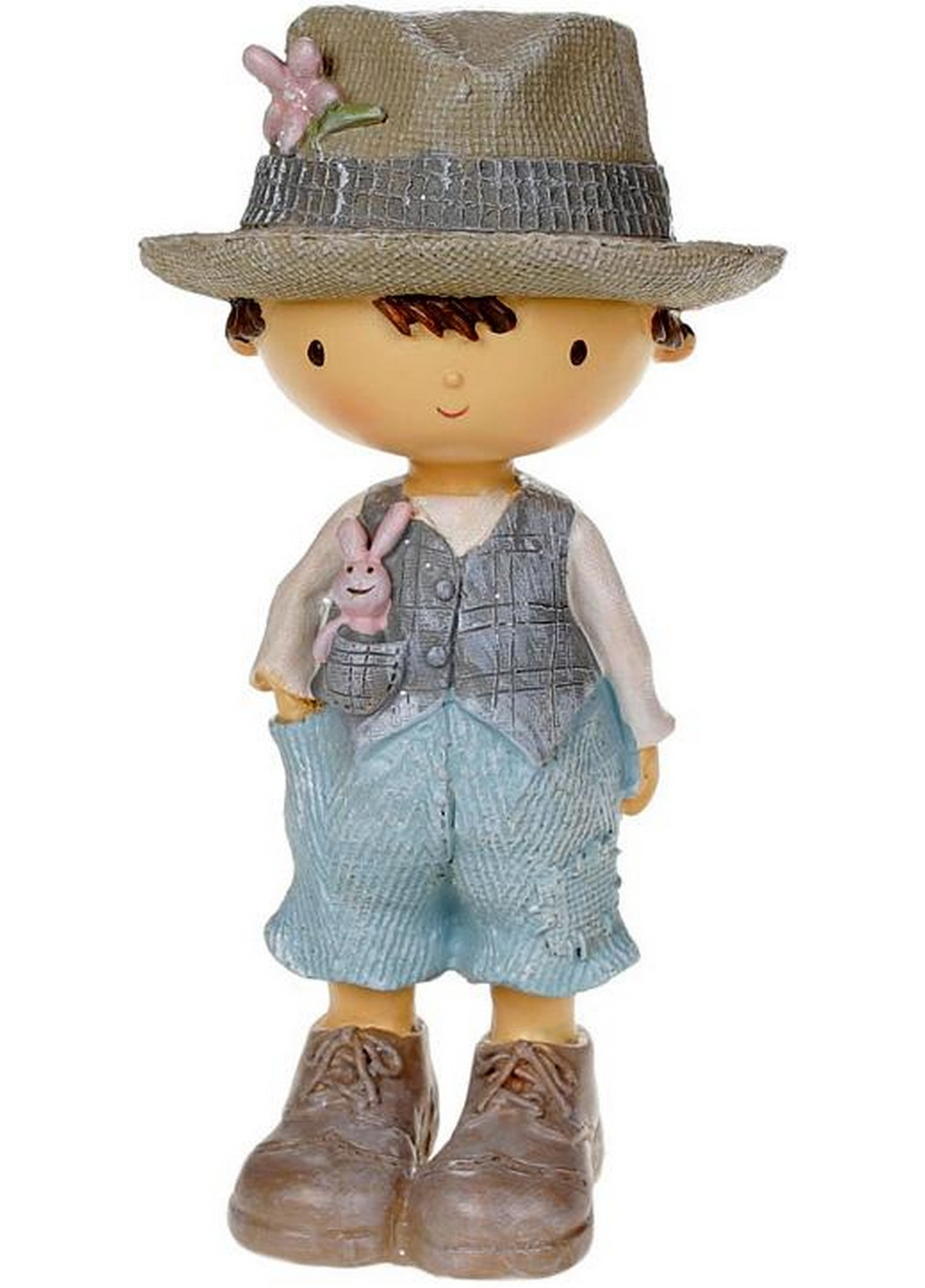 Статуетка декоративна "Хлопчик у капелюсі" 9х8,5х17,5 см Bona (275070649)