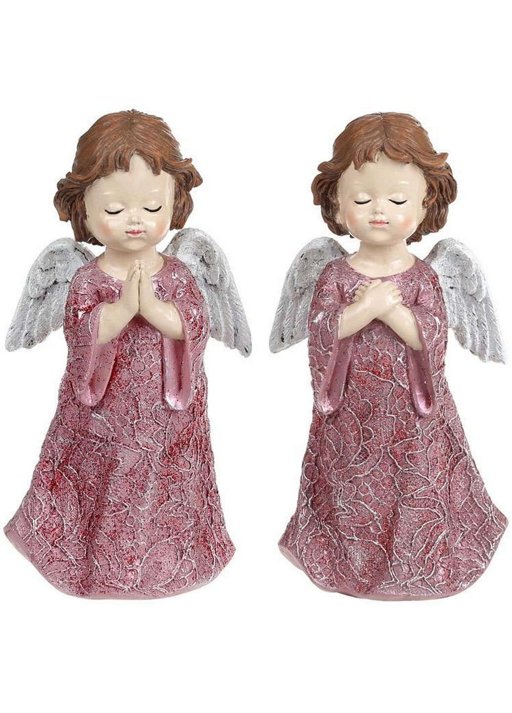 Набор 2 декоративных статуэтки "Ангел Тиффани" 8,5х6х16,5 см Bona (275070593)