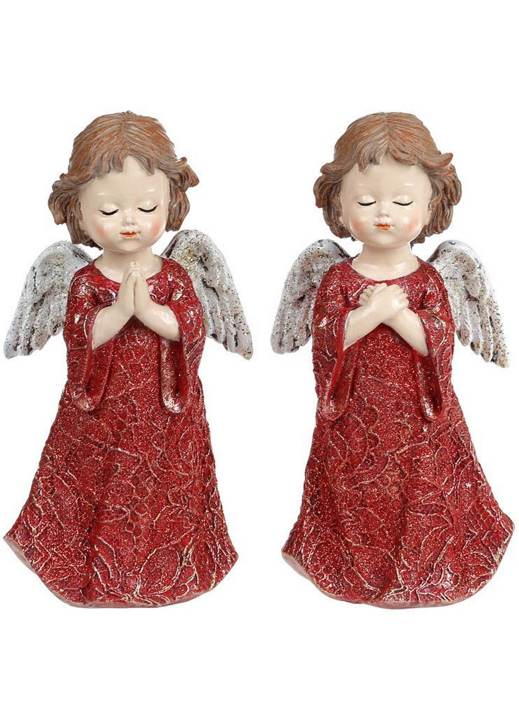 2 декоративні статуетки "Ангел Бордо" 8,5х6х16,5 см Bona (275069641)