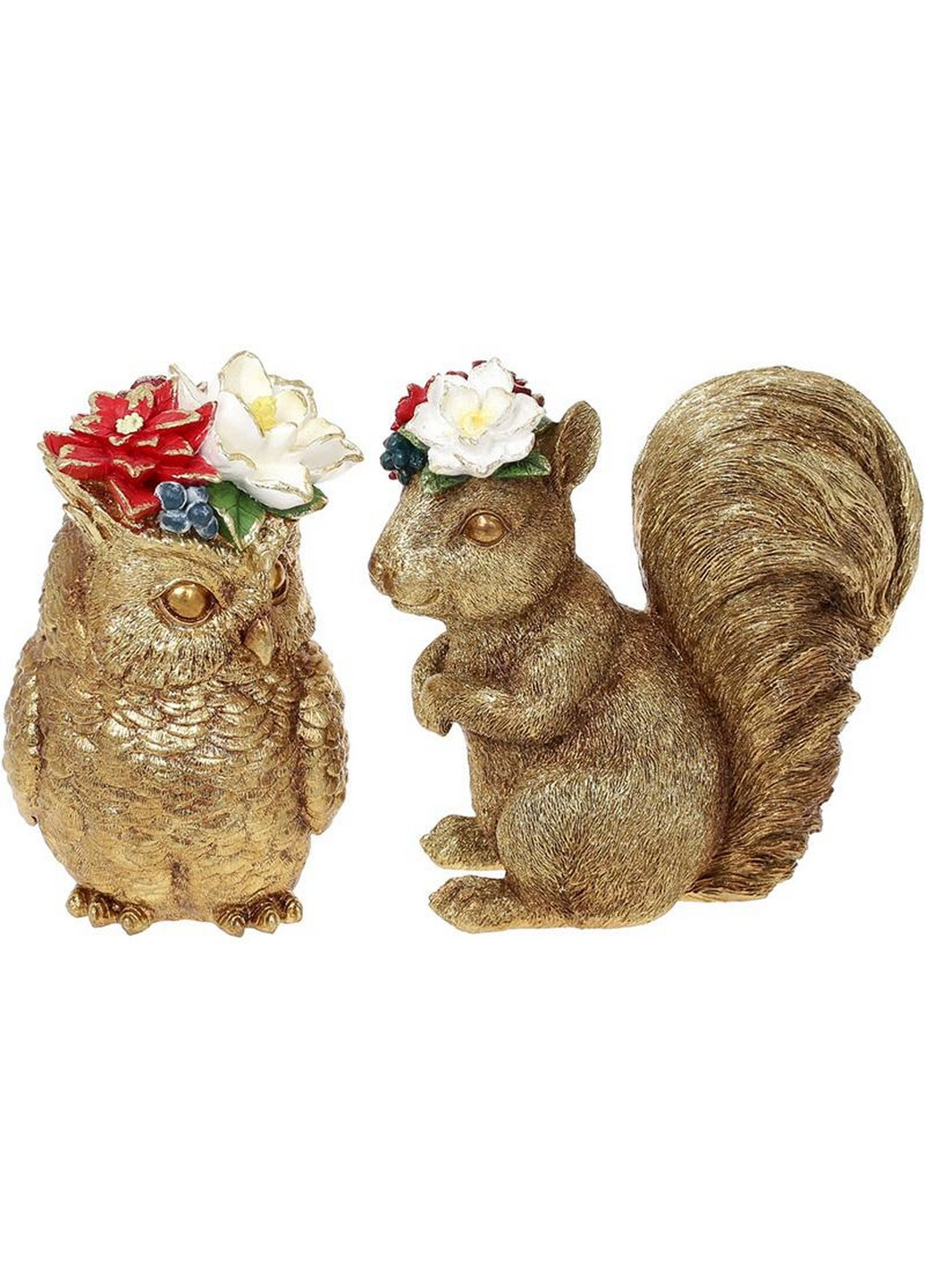 Декоративна статуетка "Білка з Квітами" 17,5х9,5х17,5 см Bona (275070581)