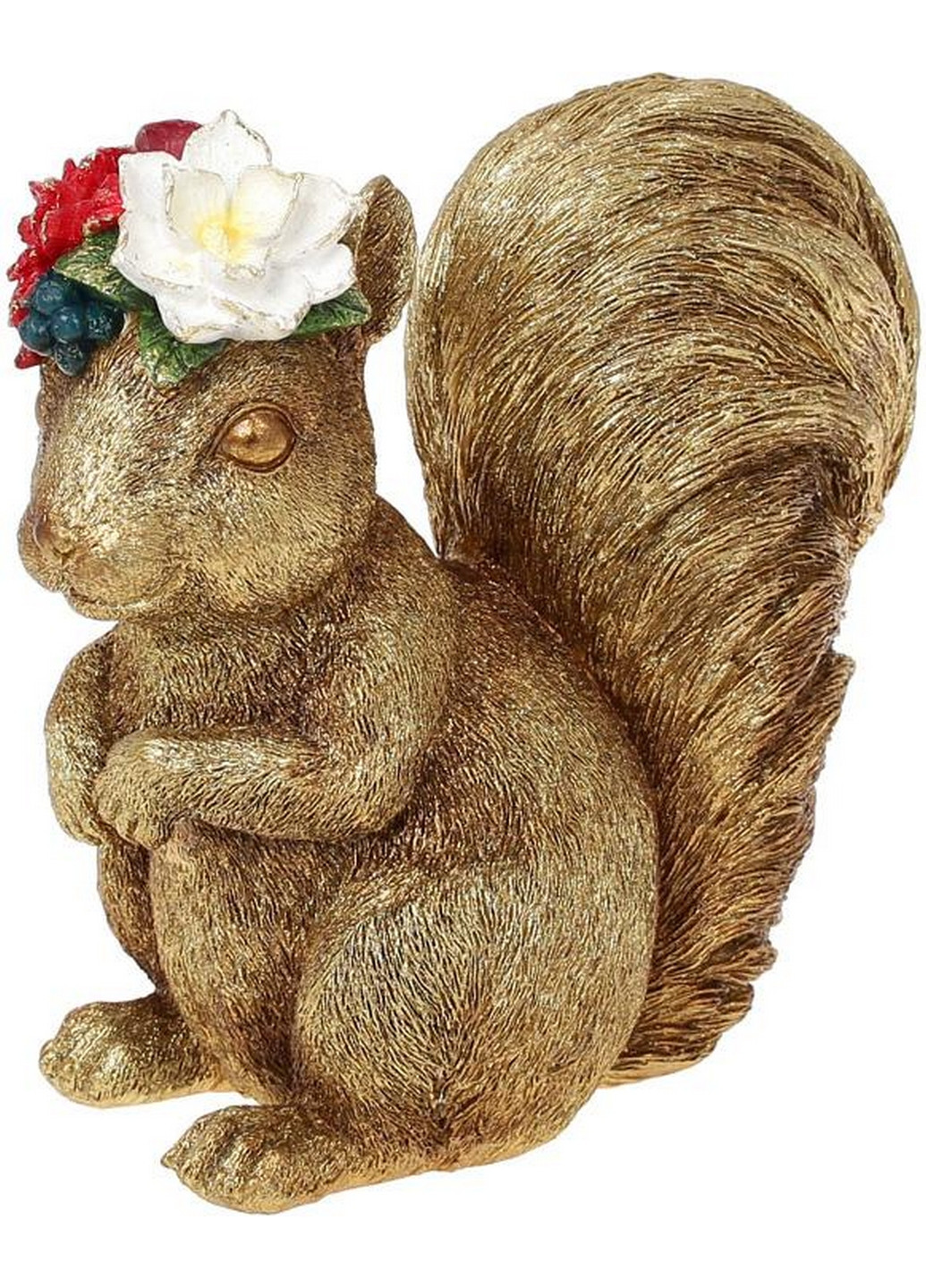 Декоративна статуетка "Білка з Квітами" 17,5х9,5х17,5 см Bona (275070581)