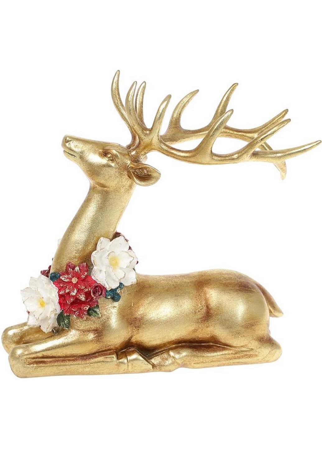 Декоративная статуэтка "Олень с ожерельем из цветов" 22х9,5х21,5 см Bona (275071691)