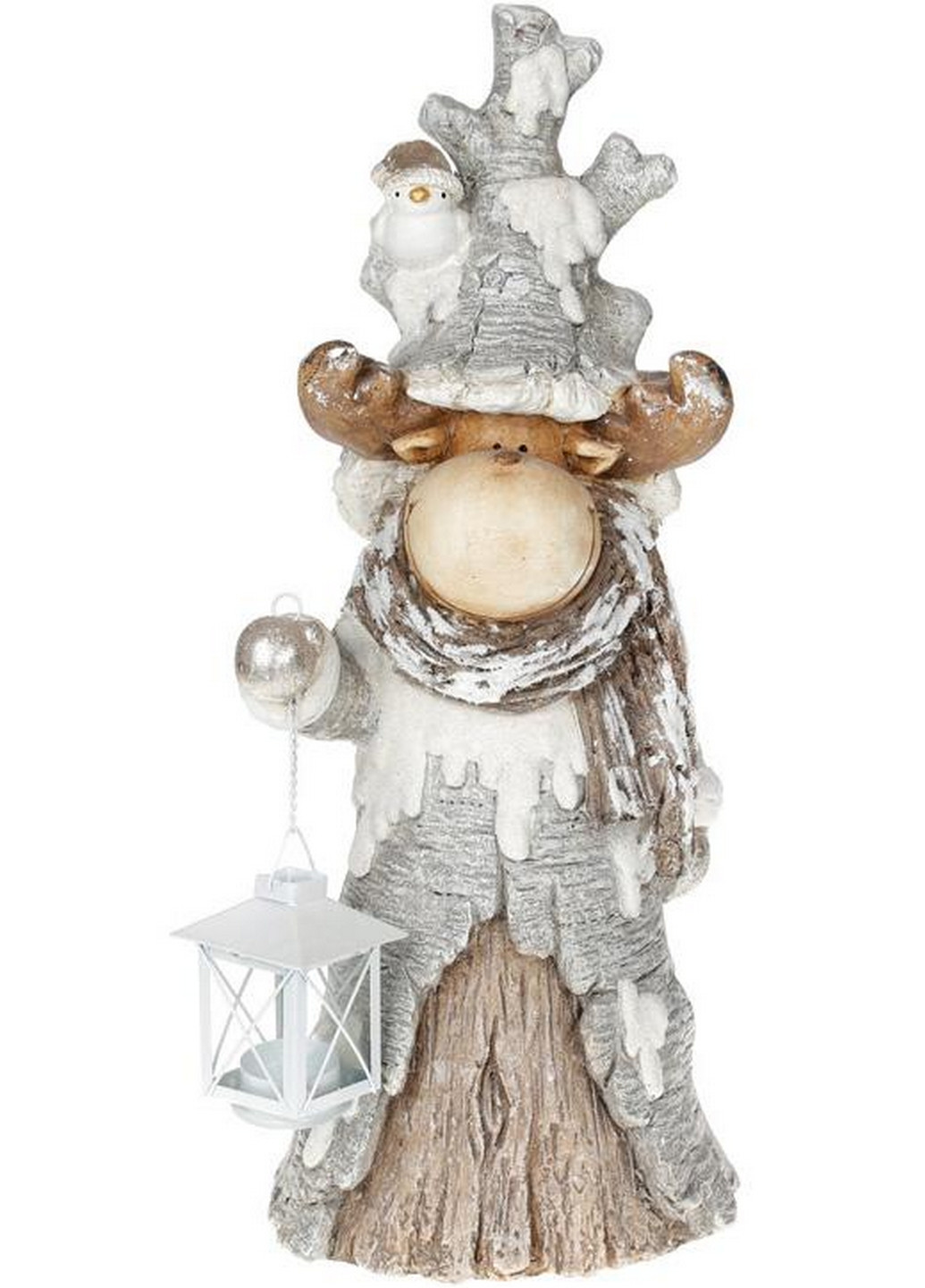 Статуэтка декоративная "Лось с фонариком", керамика 23,5х17,2х52,8 см Bona (275070595)