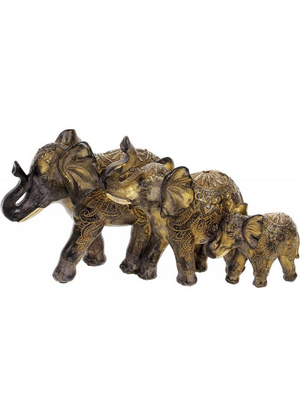 Декоративная статуэтка "Семья Слонов" 29х10,5х15 см Bona (275070602)