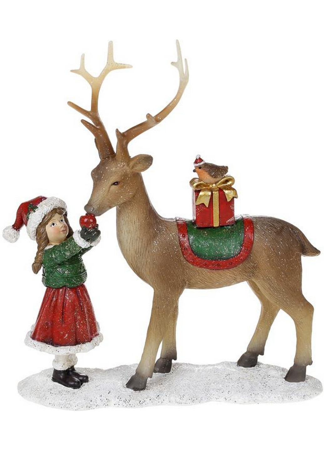 Декоративна статуетка "Дівчинка з Оленем" 19х7,5х21 см Bona (275071737)