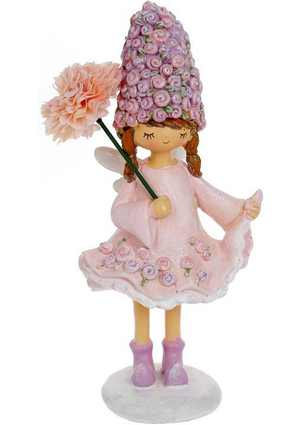 Декоративна статуетка "Дівчинка-Роза" 10х8х21,5 см Bona (275070692)