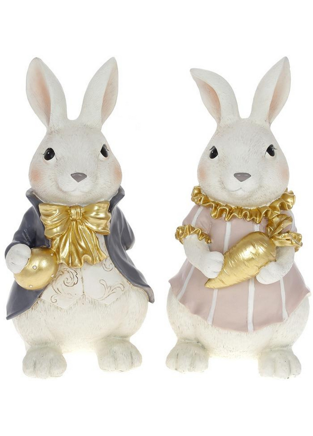 Набор 2 статуэтки "Кролик и Крольчиха" 12х10,5х25 см Bona (275073659)