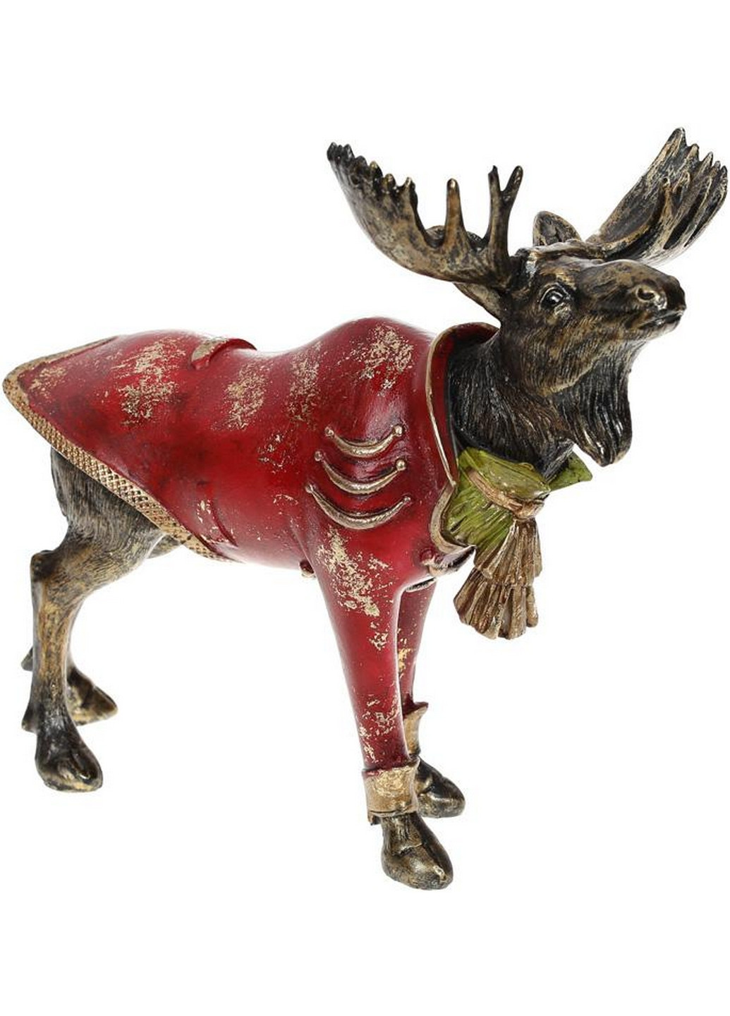 Декоративная статуэтка "Лось в красном пиджаке" 30х15,5х27 см Bona (275074713)