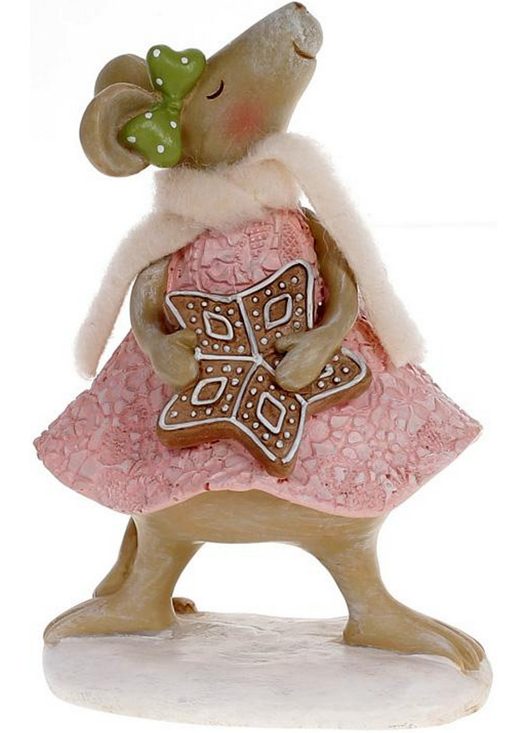 Статуэтка декоративная "Мышка с Пряником" 9х8,5х14 см Bona (275072624)