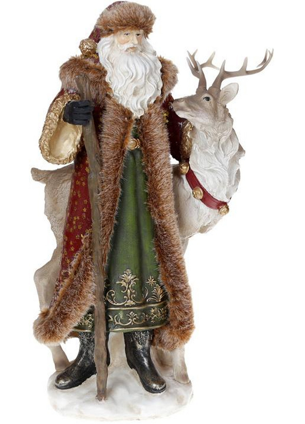 Декоративна статуетка "Санта з Оленем" 22х15х38,5 см Bona (275072748)