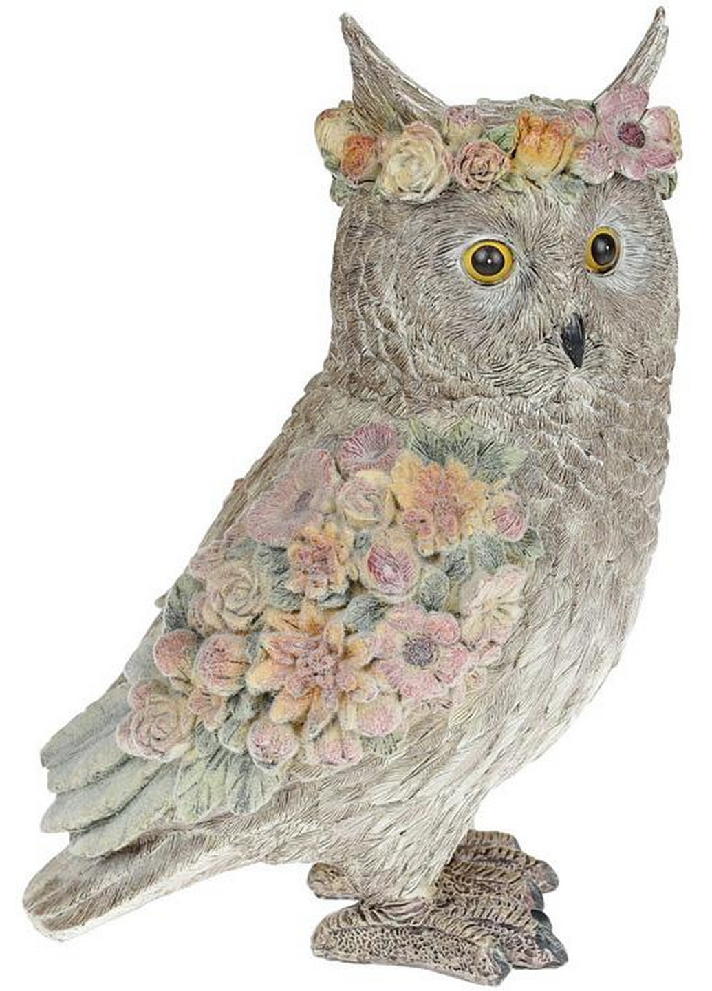 Статуетка-декоративна "Квіткова Сова" 17,6х15,2х24,3 см Bona (275072744)