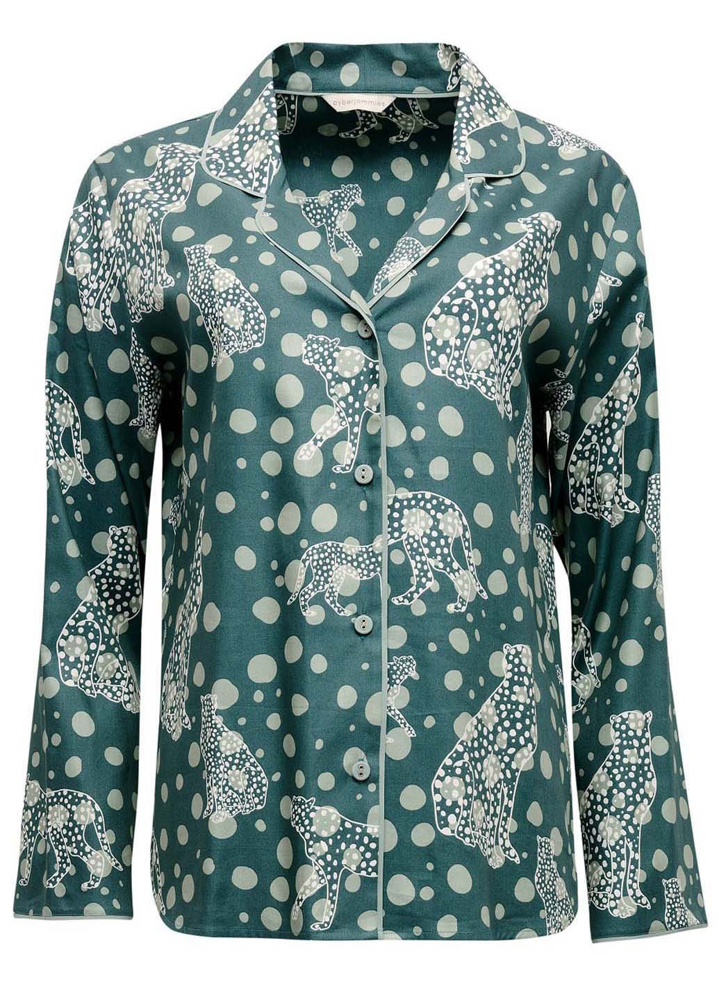 Зеленая всесезон пижама кофта + брюки Cyberjammies Hannah 9755-9756