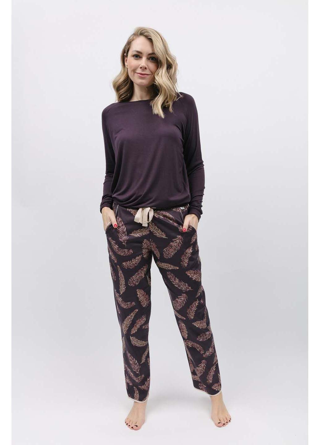 Коричневая всесезон пижама кофта + брюки Cyberjammies Lana 9823-9813