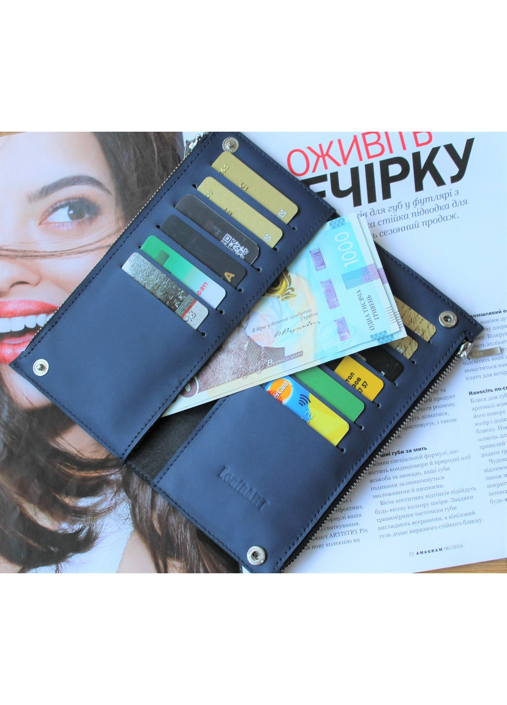 Жіночий шкіряний гаманець 20х9х1,5 см LeathART (275070957)