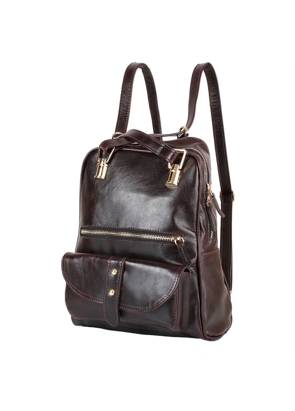 Женский кожаный рюкзак 27х30х11 см Laskara (275070914)