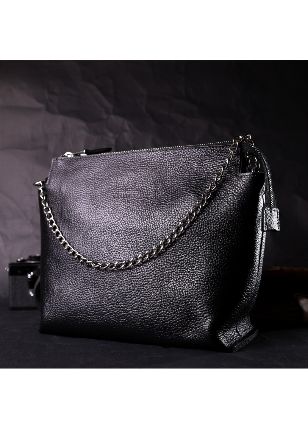 Жіноча шкіряна сумка 26х22х13 см Grande Pelle (275069792)