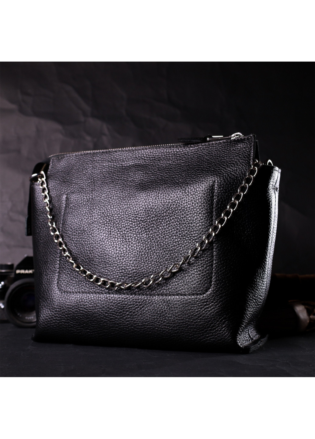 Жіноча шкіряна сумка 26х22х13 см Grande Pelle (275069792)