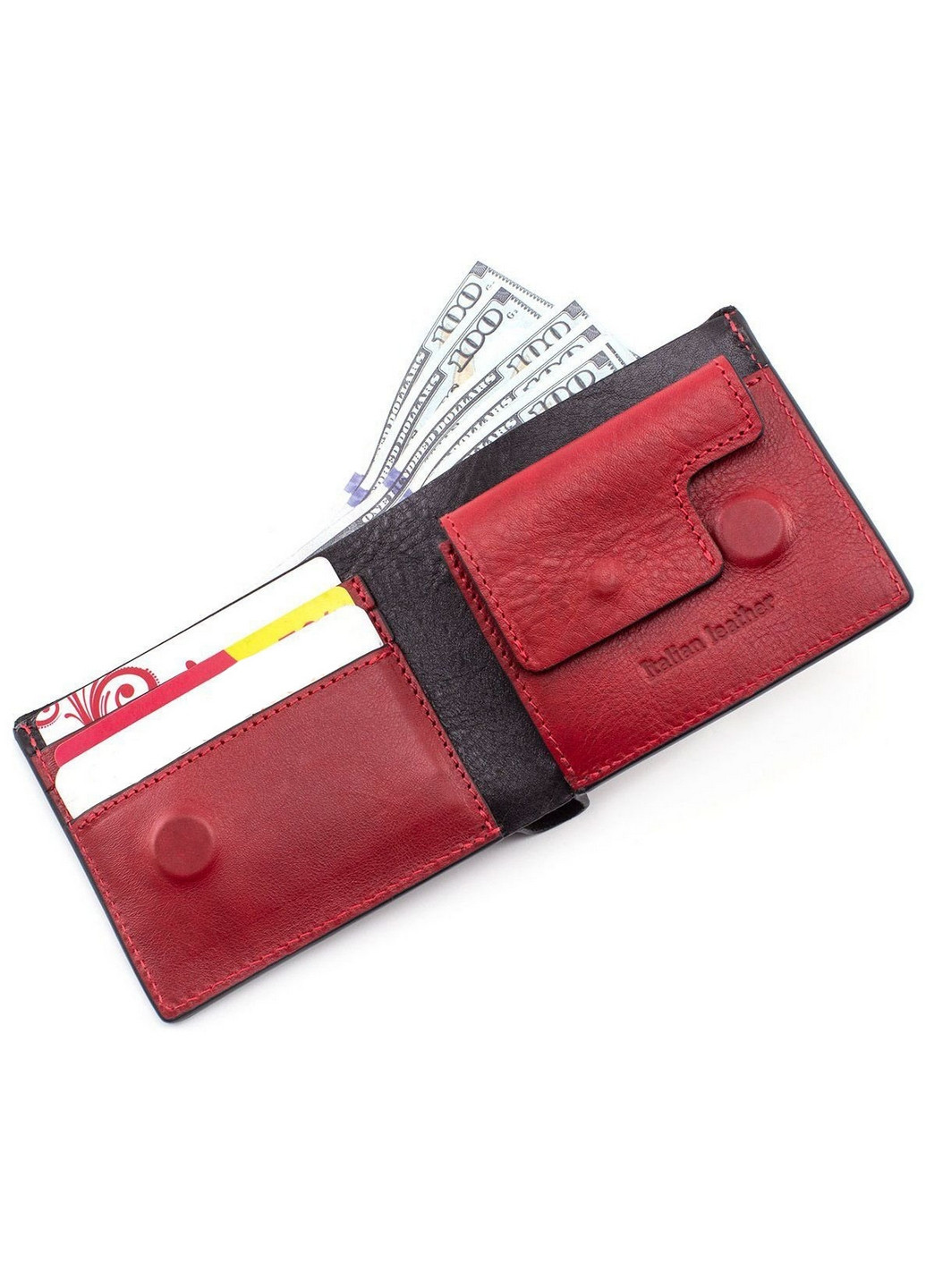 Чоловіче шкіряне портмоне 11х9х2 см Grande Pelle (275071799)