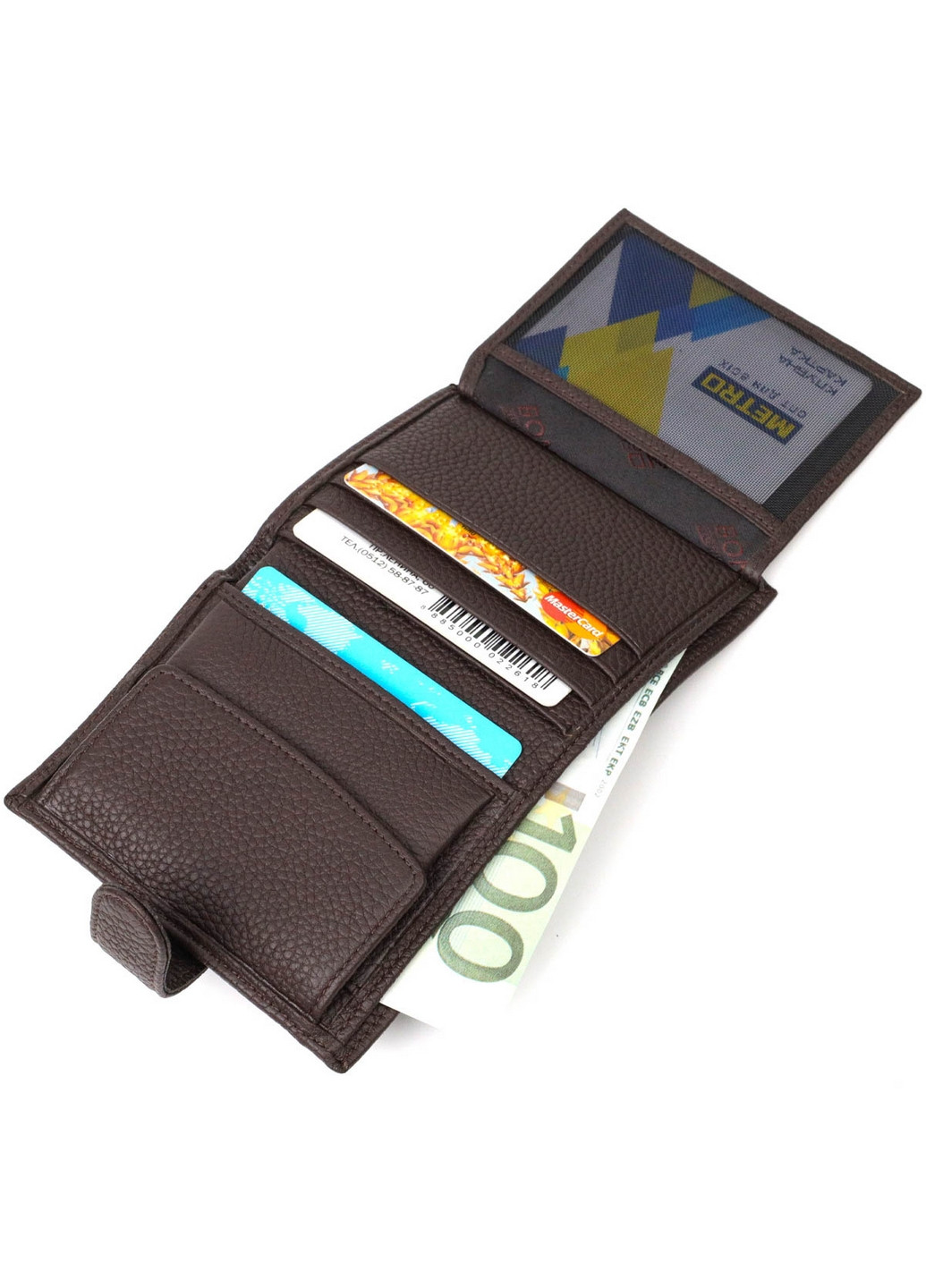 Мужской кожаный кошелек 9,3х11х1,5 см Bond (275069299)