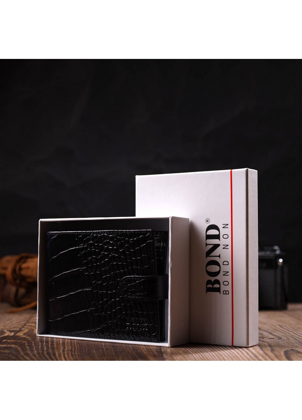 Мужской кожаный кошелек 12,5х9х2,5 см Bond (275069282)